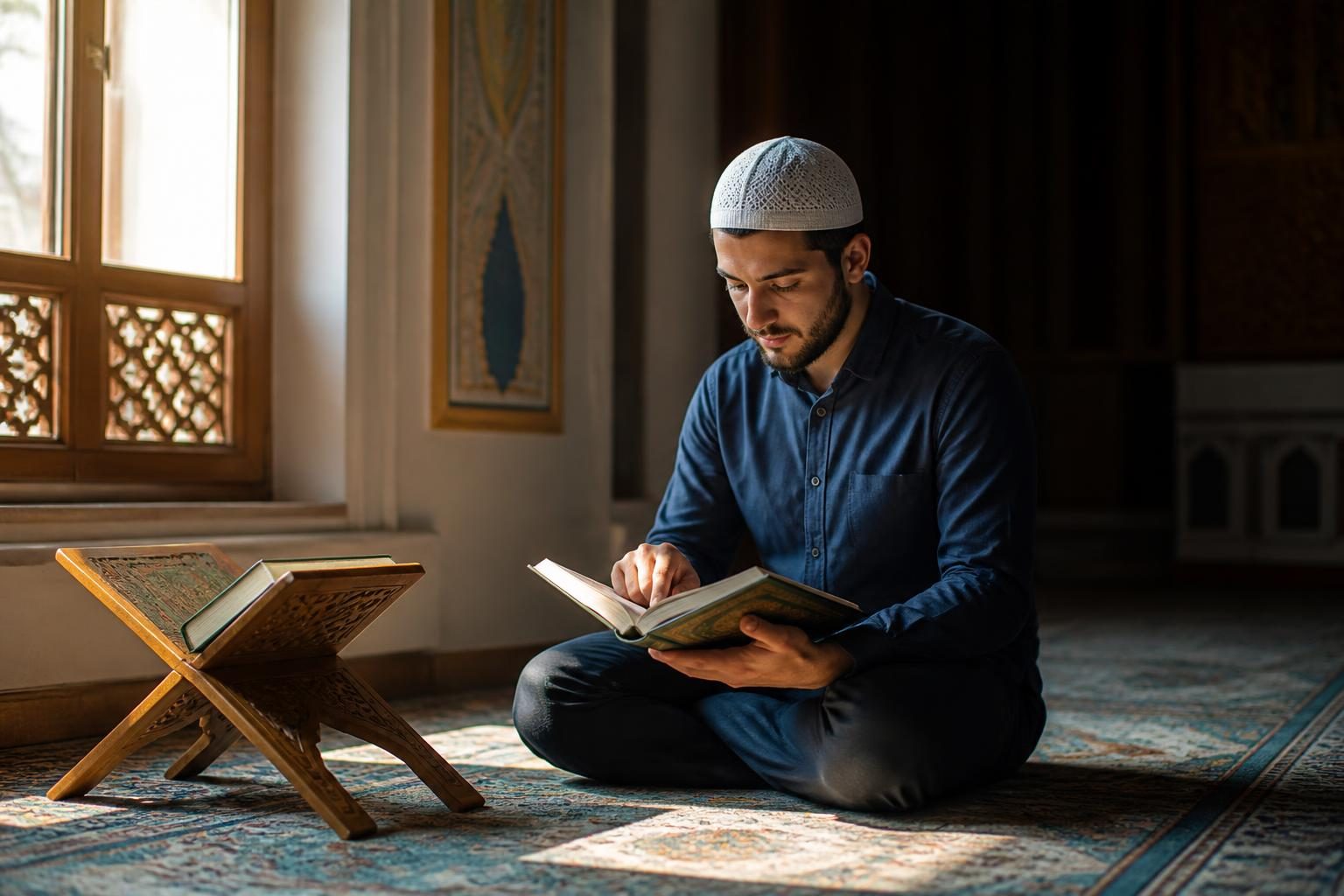 Esmâül Hüsnâ ezberleme yöntemi için isimleri anlamlarıyla çalışan kişi